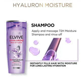 L'OREAL PARIS ELVIVE HYALURON MOISTURE 72H MOISTURE FILLING SHAMPOO, 175ml - dermatologists.pk