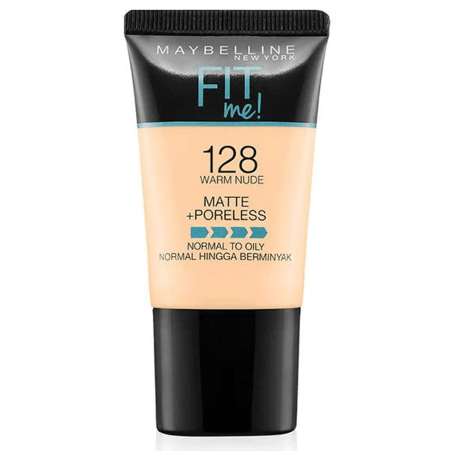 MAYBELLINE FIT ME LIQUID FOUNDATION IN 128 WARM NUDE