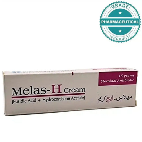 MELAS-H CREAM (FUSIDIC ACID + HYDROCORTISONE ACETATE) 15gram - dermatologists.pk