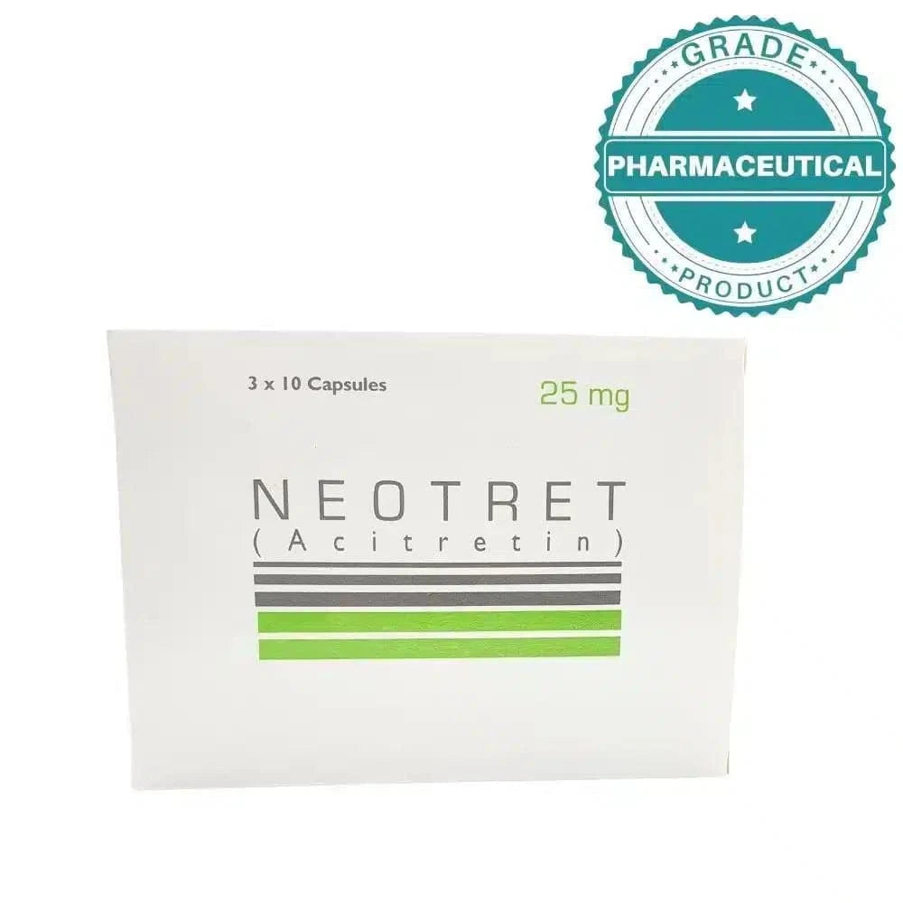 NEOTRET CAPSULES 25mg (3 x 10 capsules) - dermatologists.pk