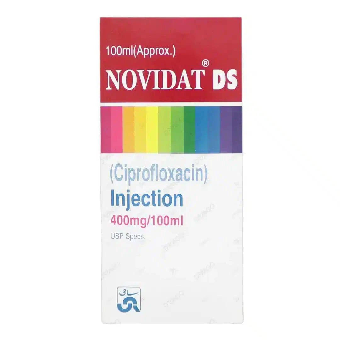 Novidat DS Injection 400mg/100ml (Ciprofloxacin) - Sami Pharma |  dermatologists.pk