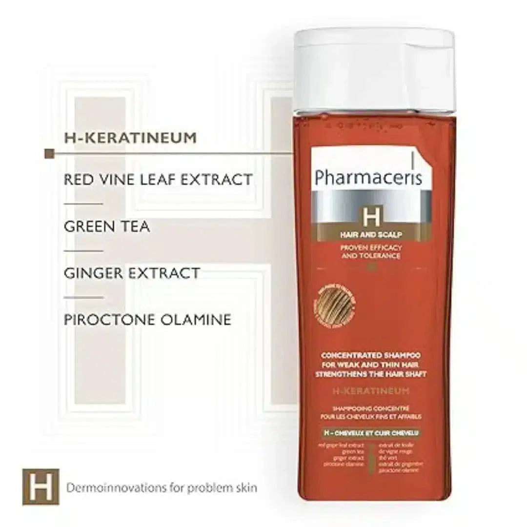 PHARMACERIS H-KERATINEUM Shampoo for Damaged Hair (250ml)