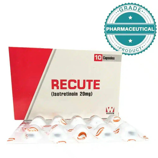 RECUTE CAPSULE 20mg | PACK OF 10 CAPSULES - dermatologists.pk