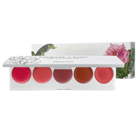 SERAPHINE BOTANICALS LIP & CHEEK PALETTE: RHUBARB+ROSE 7g - dermatologists.pk