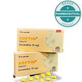 SOFTIN TABLET (LORATADINE) 10mg PACK OF 10 COATED TABLETS - dermatologists.pk