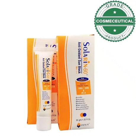 SOLARIN-60 ANTI OXIDANT SUN BLOCK PA+++ WITH VITAMIN-C 30gm - dermatologists.pk