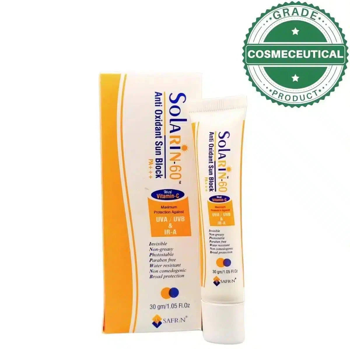 SOLARIN-60 ANTI OXIDANT SUN BLOCK PA+++ WITH VITAMIN-C 30gm