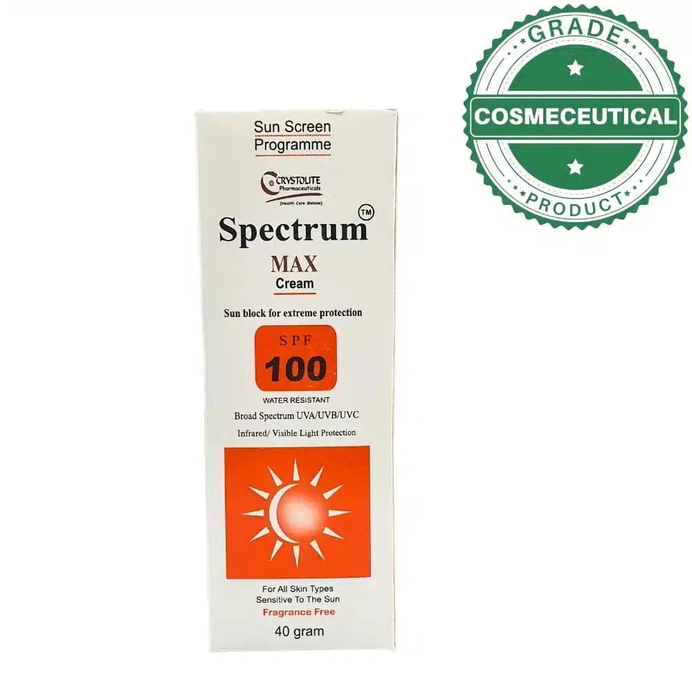 SPECTRUM MAX CREAM SPF 100 SUNBLOCK FOR EXTREME PROTECTION 40gram - dermatologists.pk