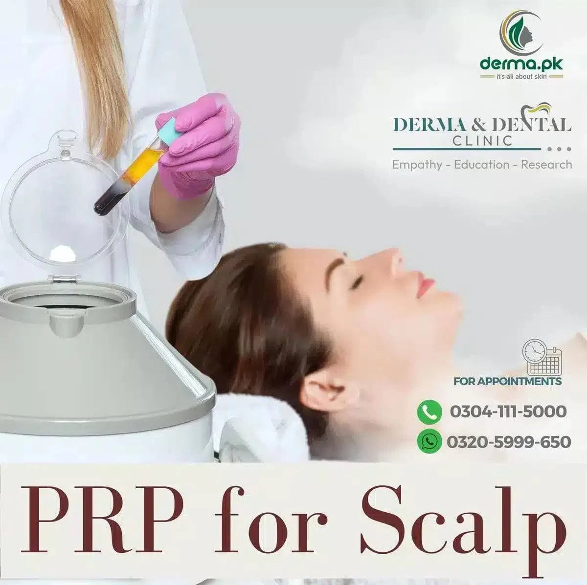 Scalp Rejuvenation with Platelet-Rich Plasma (PRP) Therapy: Derma & Dental Clinic Lahore - dermatologists.pk