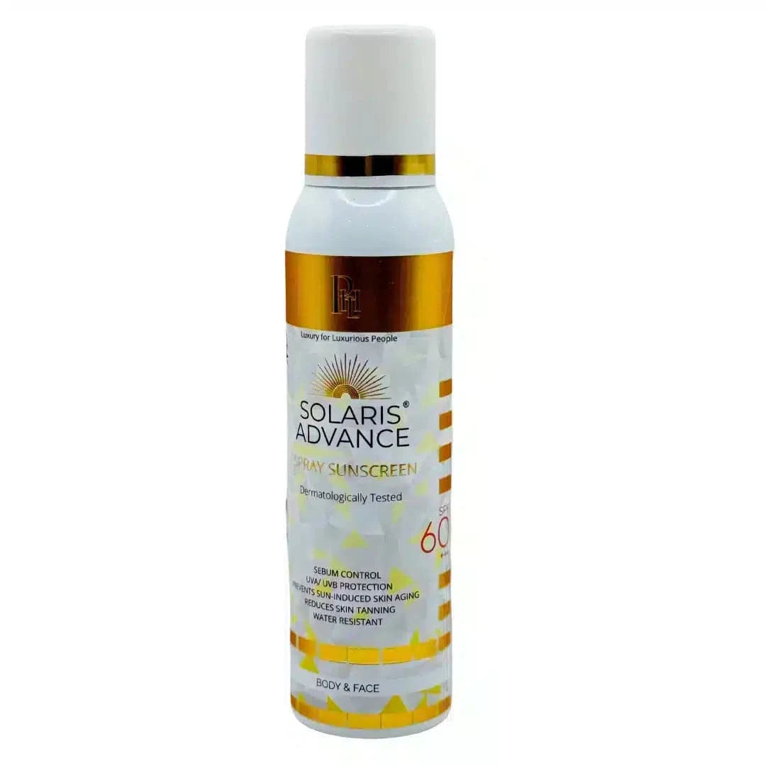 Solaris advance spray sunscreen for body and face