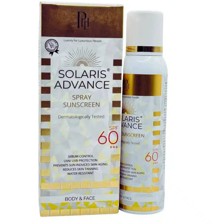 Solaris advance spray sunscreen for body and face