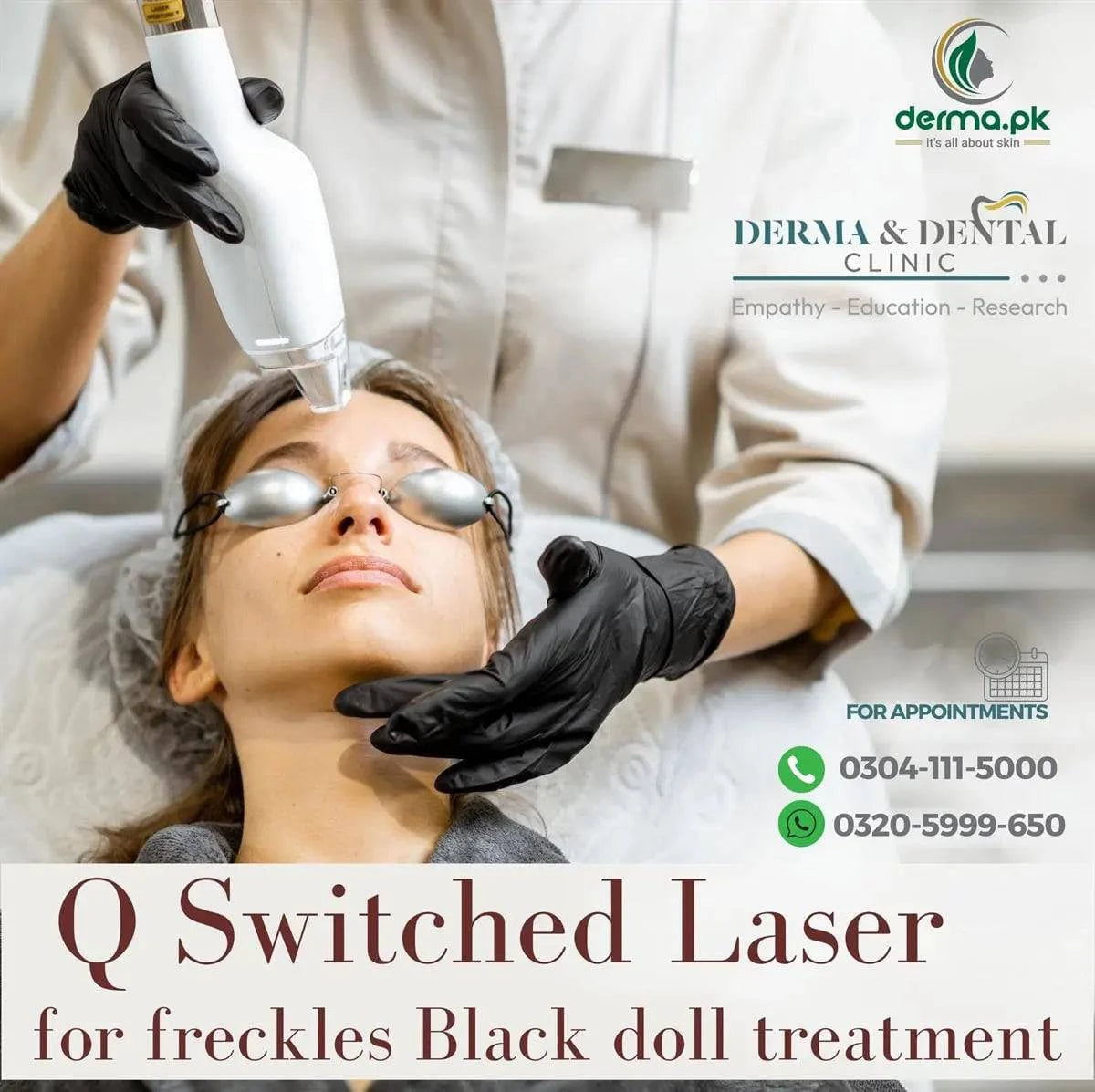 The Science of Q-Switched Laser: Advancing Freckle Treatment at Derma & Dental Clinic - dermatologists.pk