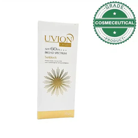 UVION SPF 60 PA +++ BROAD SPECTRUM SUNBLOCK 30gm - dermatologists.pk