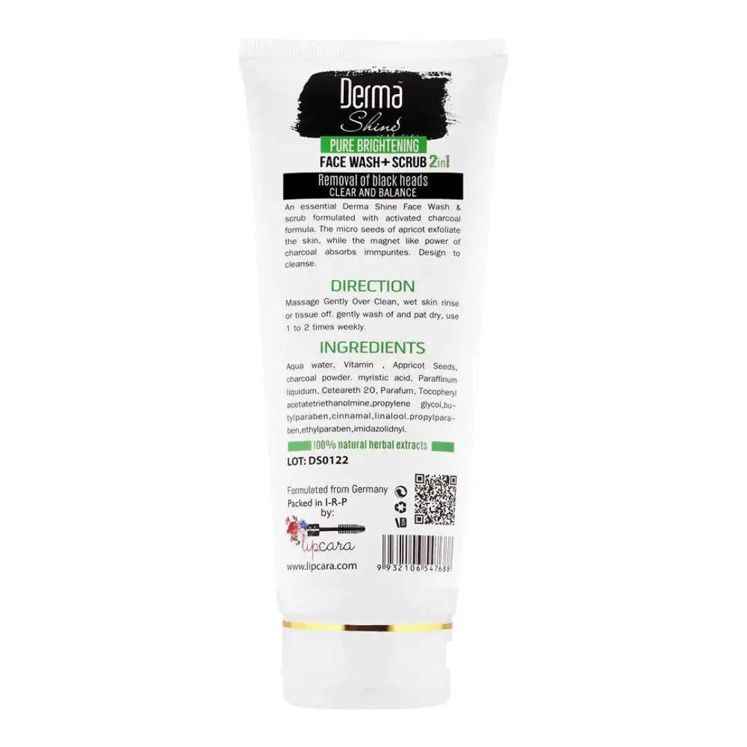 derma shin face wash & scrub