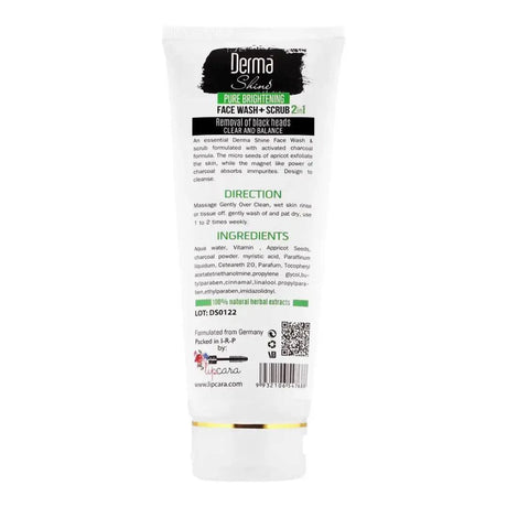 derma shin face wash & scrub