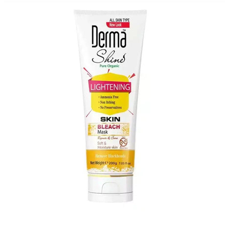 derma shine lightening skin bleach mask