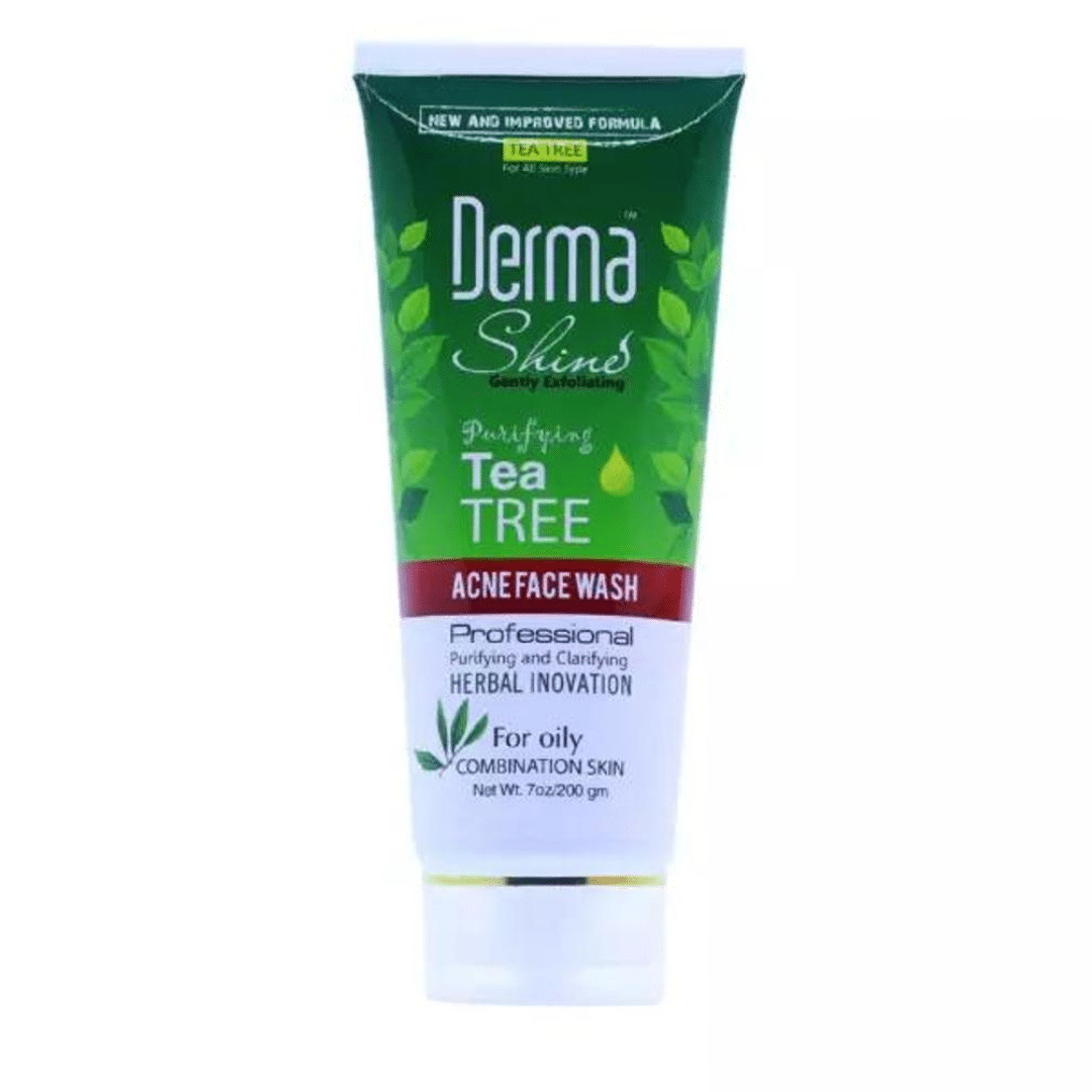 derma shine tee tree face wash