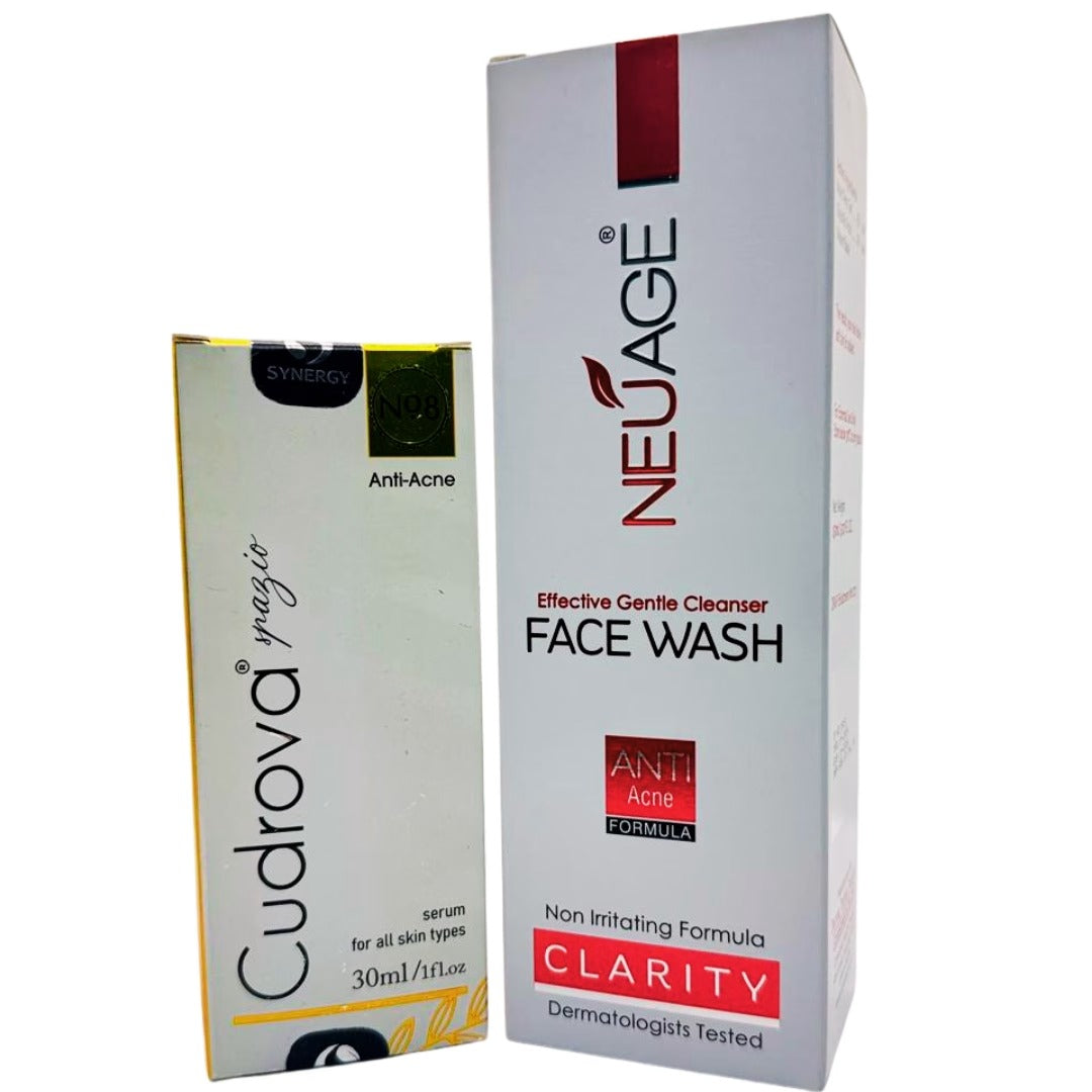 Acne Care discount box: Cudrova Anti-Acne Serum & Neuage Face Wash