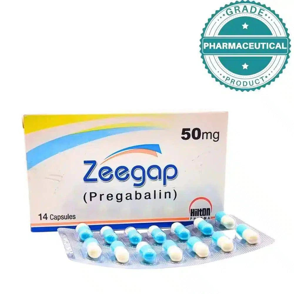 ZEEGAP CAPSULE (PREGABALIN) 50mg PACK OF 14 CAPSULES - dermatologists.pk