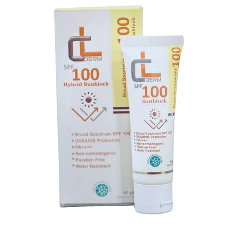CL Derm SPF 100 Hybrid Sunblock – Ultimate UV Protection | 40g - dermatologists.pk