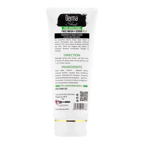 derma shin face wash & scrub