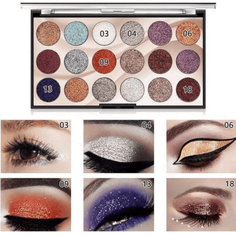 MISS ROSE 18-COLOR FASHION EYESHADOW PALETTE SHADE 01