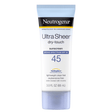 NEUTROGENA ULTRA SHEER SUNSCREEN LOTION SPF 45 (88ml)