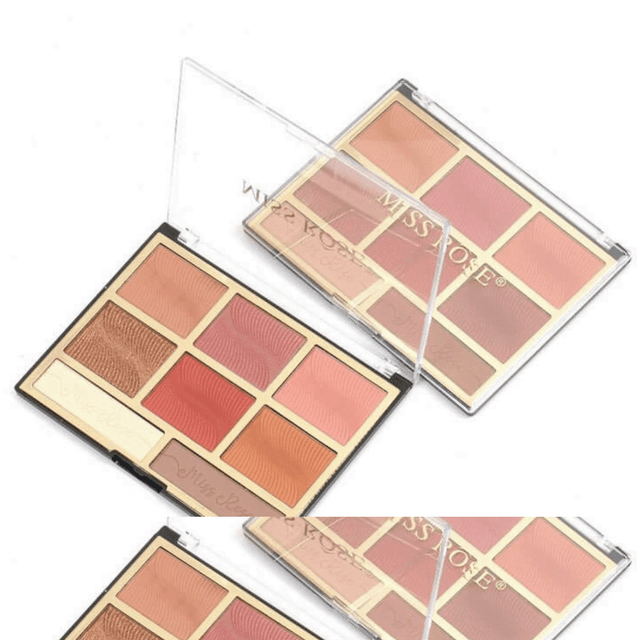 MISS ROSE 6 COLOR BLUSH & 2 COLOR BRONZER PALETTE 01