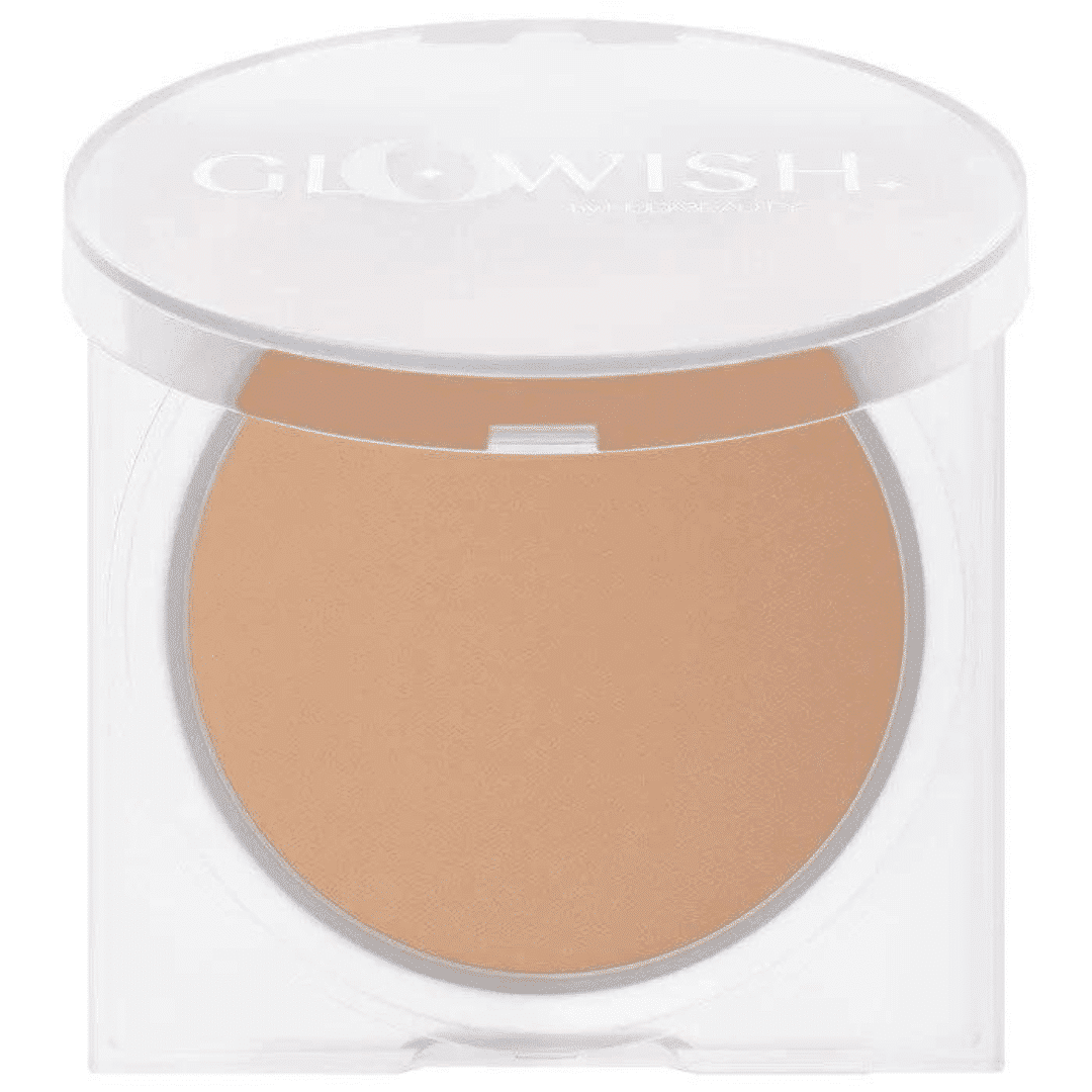 HUDA BEAUTY GLOWISH LUMINOUS PRESSED POWDER IN SHADE 04 LIGHT MEDIUM 10g