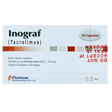 Inograf Capsules 0.5mg (10 Capsules) - Immunosuppressant