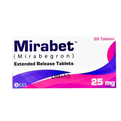 Mirabet Tablets 25mg (20 Tablets) - Overactive Bladder Treatment - derma.pk