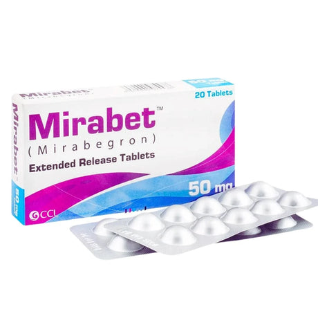 Mirabet Tablets 50mg (20 Tablets) - Overactive Bladder Treatment