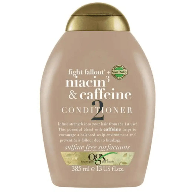 OGX FIGHT FALLOUT + NIACIN &amp; CAFFEINE CONDITIONER 385ml