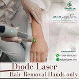 Precision Diode Laser Hair Removal for Hands: A Scientific Approach at Derma & Dental Clinic - dermatologists.pk