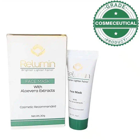 RELUMIN FACE MASK WITH ALOEVERA EXTRACTS 30g - dermatologists.pk