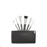 ZOGVA BRANDED 18PES BRUSH SET WHITE & BLACK