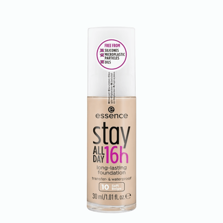 ESSENCE STAY PUT ALL DAY: 16 HOUR LONGWEAR FOUNDATION SOFT BEIGE 30ml