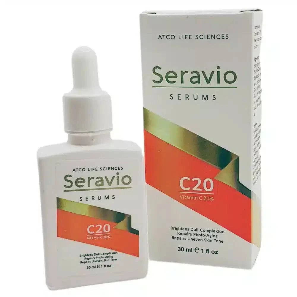 Seravio SERUMS C20 with Vitamin C 20% - Brightening and Anti-Aging Serum (30ml) | ATCO Life Sciences - dermatologists.pk